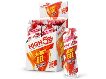 High5 Hindbær Caffeine EnergyGel, 40gr - Hel Kasse